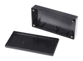 Obudowa Tworzywo ABS odporne na ogień szerokość zew. 85 mm długość zew. 170 mm wys. zew. 34 mm Hammond IP54 Czarny