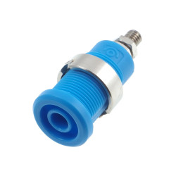 Gniazdo bezpieczne 4mm M4 36A niebieskie