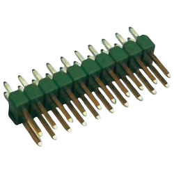 TE Connectivity 826632-5 Ampmodu II Low Cost Pin Header Gold 2 x 5P Green
