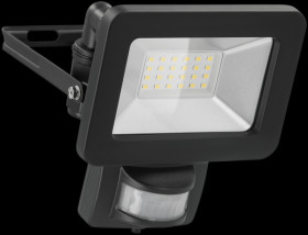53879 LED floodlight with sensor, 20 W, black, IP44