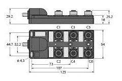 Rozdzielacz czujnik / element wykonawczy, pasywny Turck TB-6M12-5P3-2/TXL 6611933 1 szt.