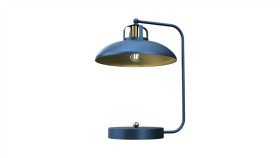 Lampka Biurkowa Felix Navy Blue/Gold 1Xe27 Mlp7716 Milagro