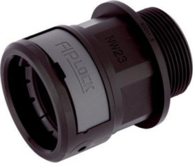 Straight hose screw fitting, NPT 3/4&#39;&#39;, 23 mm, PA, IP66/IP67/IP68/IP69, black, (L) 54.1 mm, 61804264