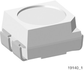 AEC-Q101 Dioda LED COB, VLMV3100, 3 V, 10mA, Czerwony, 10 mcd, 2.4mm