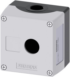 Obudowa kasety sterowniczej Siemens 1-otworowa Ø 22mm Szary IP66, IP67, IP69(IP69K) SIRIUS ACT 3SU18