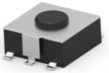 Short-stroke pushbutton, Form A (N/O), 50 mA/24 VDC, unlit , actuator (black, L 0.27 mm), 1.56 N, SMD, 1-1437565-9