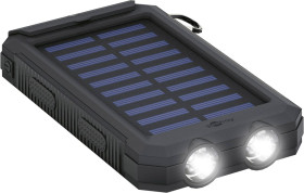 Ładowarka solarna Goobay Goobay 49216 Solar Powerbank 8000 mAh, 2x USB-A Anschlüsse, LED-Anzeige, Schwarz Maksymalny prą
