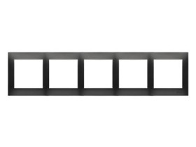 SIMON 54 PREMIUM Ramka 5 pięciokrotna czarny do puszek karton-gips IP20/IP40 DRK5/49 KONTAKT SIMON