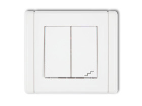 FLEXI Wyłącznik pojedynczy ze schodowym (wspólne zasilanie) biały FWP-10.1 KARLIK