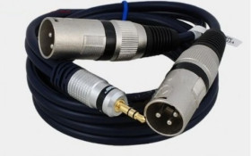 Kabel przyłącze 2x wtyk XLR/wtyk Jack 3.5 stereo MK32/A /1,0m/