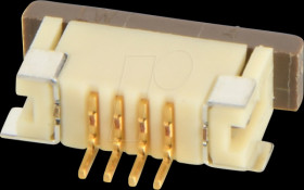 Z12-04-12110 SMD ZIF plug 4pin RM1.0 cont. bottom