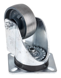 Koło samonastawne średnica kabla 80mm Płyta LAG 250kg wysokość całkowita 128mm