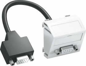 Nośnik multimedialny D-Sub9 45x45mm rws OBO Bettermann, 6104694, biały, (S x W x G) 45 x 45 x 26 mm