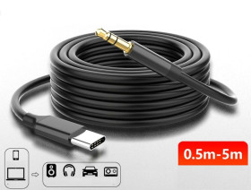 KABEL ADAPTER PRZEJŚCIÓWKA USB-C - WTYK JACK 1,0M (ZLAUDIO-USBC-WTJ-01)