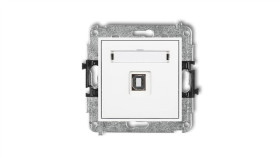 Mini Gniazdo Pojedyncze Usb-Ab2.0 Białe Mgusb-3