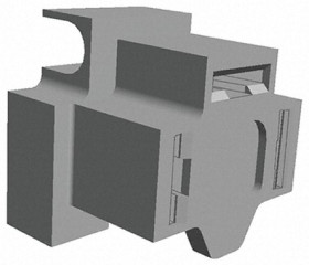 Obudowa do konektorów zaciskanych Wypust 3-pinowe Czarny 20.5mm