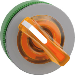 Toggle switch, illuminable, orange, mounting Ø 30 mm, ZB5FK1453C0