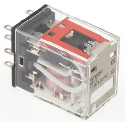 Przekaźnik mocy 120V ac DPDT Omron 5 A 1.3W, Wciskane 4430Ω Wciskane