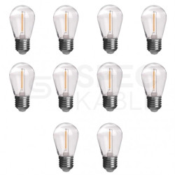 Żarówka LED E27 230V 1W 60lm 2700K 10x do girland kula barwa WW biała ciepła MASTER LED