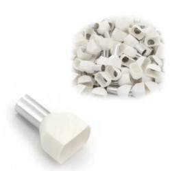 Trytyt Końcówka tulejkowa izolowana DUID-2X0,50-8BI biały 100szt