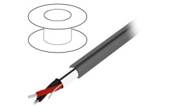 Przewód Na Rolce 152,5M Alpha Essential 1X2x24awg Pvc Ciemnoszary 300V 5471C...