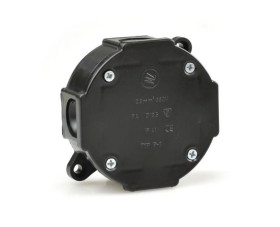 Puszka n/t 79x79x37mm czarna IP41 D13,5 /10