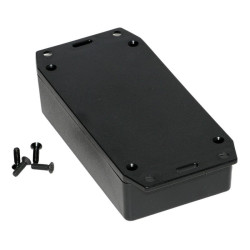 1591XXBFLBK Hammond Black ABS Enclosure Flanged Lid 113 x 63 x 28mm