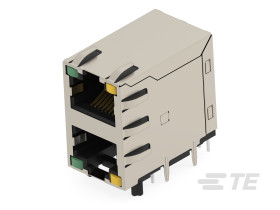 Złącze Ethernet Żeński Złącze RJ45 Przewlekany Cat5e TE Connectivity, 90° 8-żyłowe