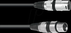 30220405 XLR cable, 3-pin, 1 m, black