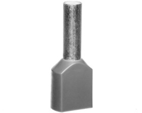 Końcówka tulejkowa podwójna izolowana /szara/ TV 4-12 /100szt./