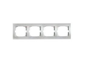 LOGI Ramka 4 poczwórna pozioma 02-1490-043 srebrna 25238 KANLUX