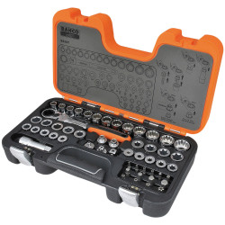 Bahco S530T Pass-Through Socket Set of 53 Metric 1/2in Drive