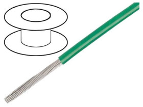 6713-GR005 Przewód EcoGen, EcoWire, HookUp Wire linka Cu 22AWG MPPE zielony 600V 30,5m