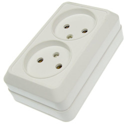 Gniazdo elektr podw N/T bez uz. gn. polskie (26) biały