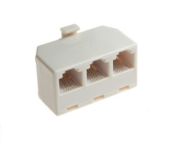 Adapter rozdzielacz telefoniczny RJ14 gn-3xgn 6P4C