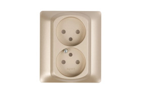 SISTENA LIFE Plakietka gniazda podwójnego titan 771435