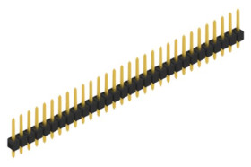 Pin header, 30 pole, pitch 2.54 mm, straight, black, 10048235