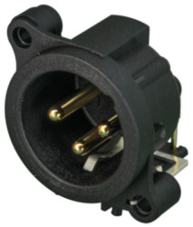 XLR panel plug, 3 pole, metal, NC3MAAV-1