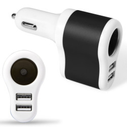 Ładowarka Samoch. 2xUSB gniazdo zapalniczki 12V/24V 2.1A max samochodowa