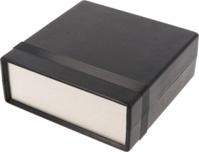 ABS device enclosure, (L x W x H) 134 x 135 x 50 mm, black (RAL 9005), IP54, 1598BBK