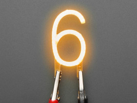 Adafruit Number LED Filament - Warm White "6"