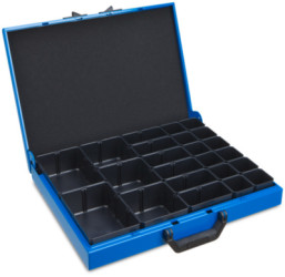 Small parts case, with 23 drawers, blue, (L x W x D) 330 x 440 x 355 mm, 1000011067