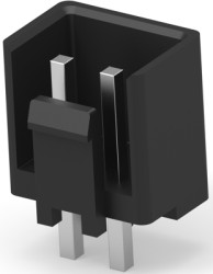 Pin header, 2 pole, pitch 3.96 mm, straight, black, 2213738-2