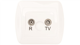 Simon Akord Gniazdo Antenowe Rd/Tv Końcowe Białe Aak/11