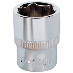 Sealey SP3816 Walldrive&#xAE; Socket 16mm 3/8&quot;sq Drive Fully Polished