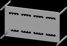 Mounting plate, metal, (L x W x H x D) 800 x 800 x 400 x 400 mm, for 3VA20 (100A), 4 pole, plug-in socket, 8PQ6000-8BA53