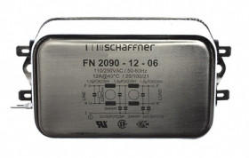 Filtr EMI 12A 1-fazowy 220kΩ 250 V AC/DC 0 → 400Hz 4 mH Schaffner Montaż w obudowie