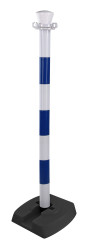 Słupek znacznikowy Słupek odgradzający Ø 50mm Niebieski, biały
