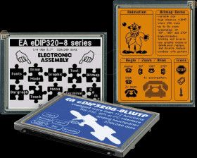 EA EVALEDIP240J-7 Starter kit with eDIP240J LCD, touch