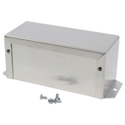 Hammond 1411FBKU Utility Metal Flanged Case 127x56x56mm Aluminium Natural